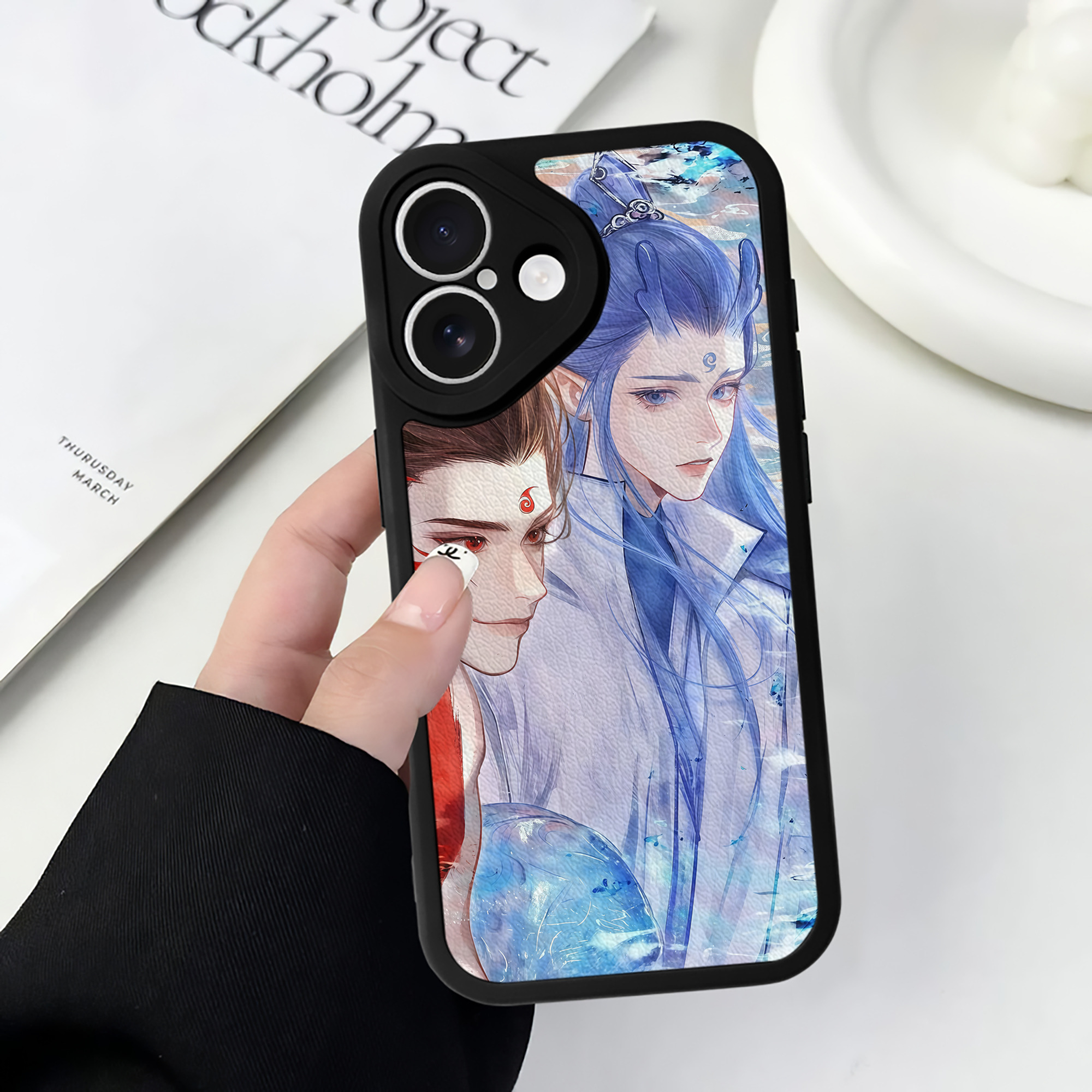 （画像用） Ne Zha 2 ナタ 魔童の大暴れ 【iPhone 16シリーズ対応】シリコンスマホケース（レザー調） 材質：シリコン